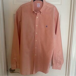 Brooks Brothers Men’s Pink Non-Iron Supima Cotton Shirt (L)
